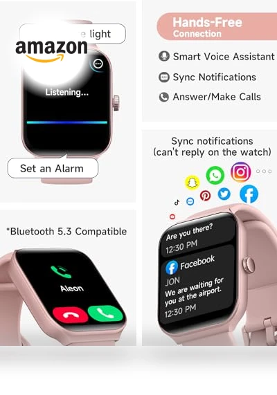 Alexa Built-in Smart Watch for Women with Fitness Tracking — Smartwatches, TOOBUR