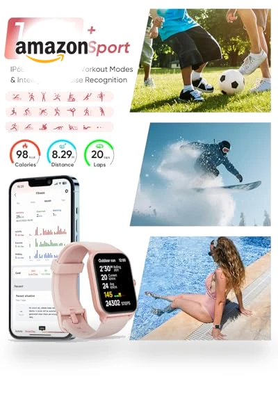 Smart Watch for Women with Alexa, Fitness Tracker, Bluetooth Call — Smartwatches, Fitpolo