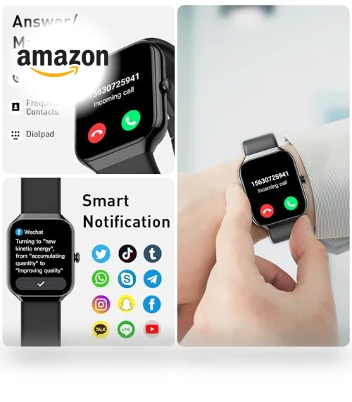2025 Smart Watch with Bluetooth Call, 1.96" HD Fitness Tracker — Smartwatches, Motast