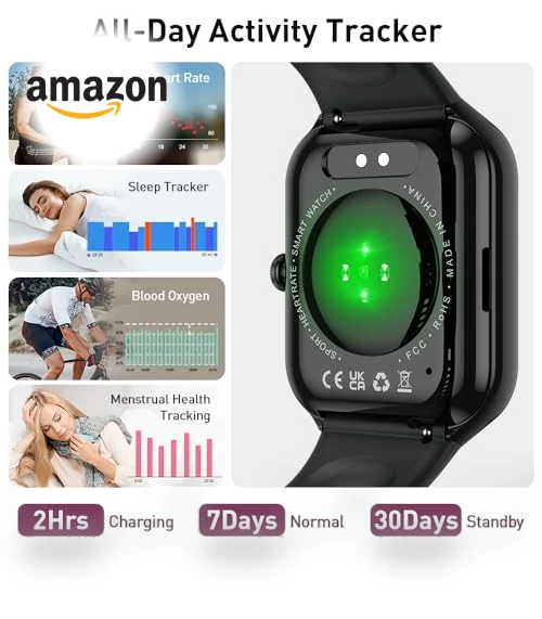 2025 Smart Watch with Bluetooth Call, 1.96" HD Fitness Tracker — Smartwatches, Motast