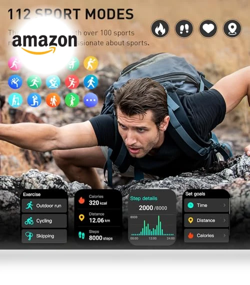 2025 Smart Watch with Bluetooth Call, 1.96" HD Fitness Tracker — Smartwatches, Motast