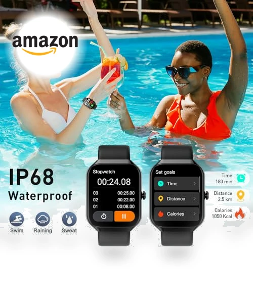2025 Smart Watch with Bluetooth Call, 1.96" HD Fitness Tracker — Smartwatches, Motast