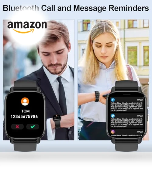 Smart Watch with Bluetooth Call, Fitness Tracking, 1.85" Touch Screen — Smartwatches, WeurGhy