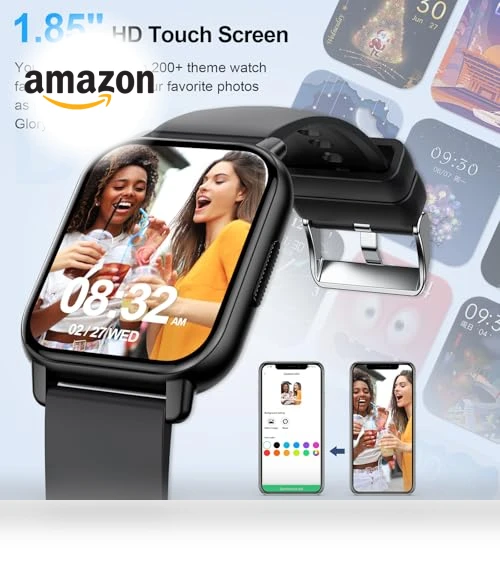 Smart Watch with Bluetooth Call, Fitness Tracking, 1.85" Touch Screen — Smartwatches, WeurGhy