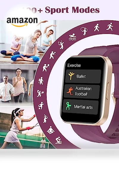 Smart Watch with Call Function, Fitness Tracker, Heart Rate Monitor — Smartwatches, RUIMEN