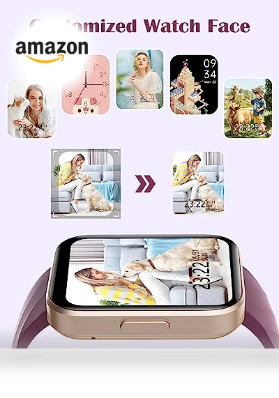 Smart Watch with Call Function, Fitness Tracker, Heart Rate Monitor — Smartwatches, RUIMEN