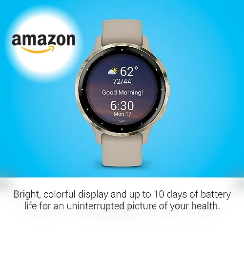 Venu 3S Smart Watch with AMOLED Display and Built-in GPS — Smartwatches, Garmin