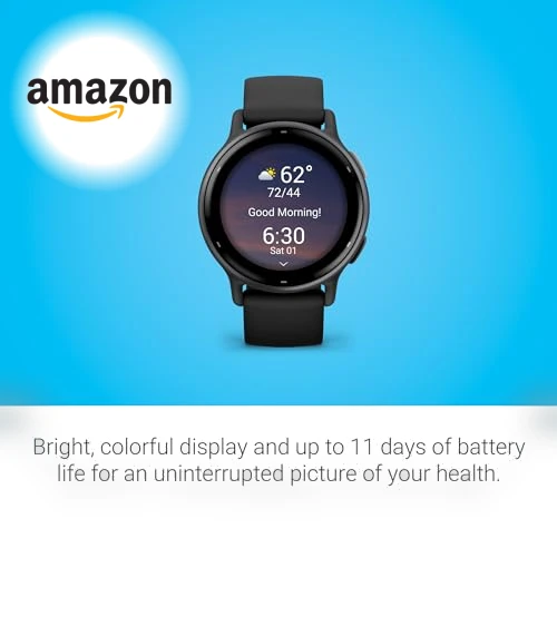 Health and Fitness GPS Smartwatch with AMOLED Display — Smartwatches, Garmin
