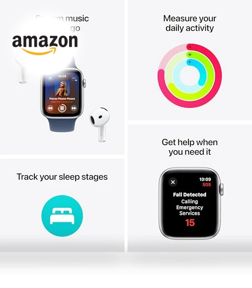 Smartwatch with Fitness and Sleep Trackers, Crash Detection, Heart Rate Monitor — Smartwatches, Apple