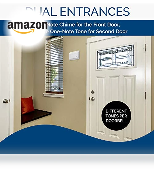 Wired Door Chime with Two Tones, White Textured — Chimes, Broan-NuTone