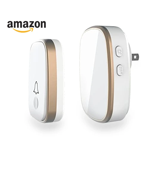 Wireless Doorbell with 1000ft Range, 5 Volume Levels, and LED Flashing — Doorbells, AKK