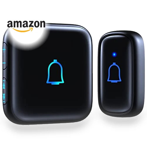 Wireless Doorbell with 56 Chimes, 1000 Feet Range, IP66 Waterproof — Push Buttons
