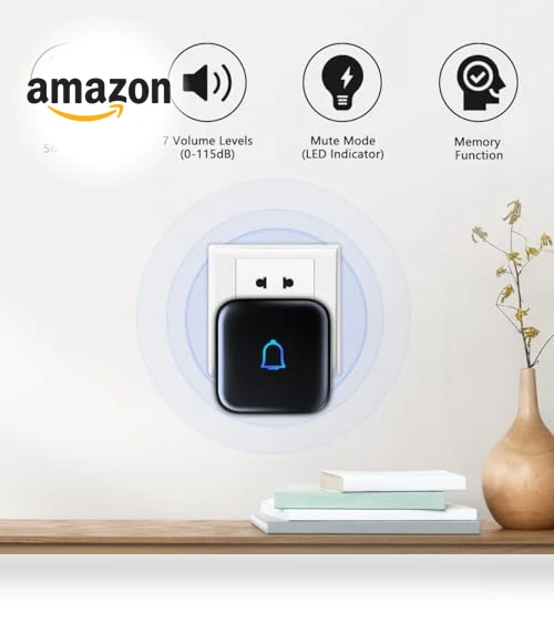 Wireless Doorbell with 56 Chimes, 1000 Feet Range, IP66 Waterproof — Push Buttons