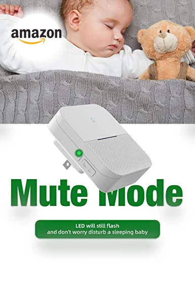 Lighted Wireless Doorbell with 58 Chimes, 1000ft Range, Waterproof — Push Buttons, AIDA