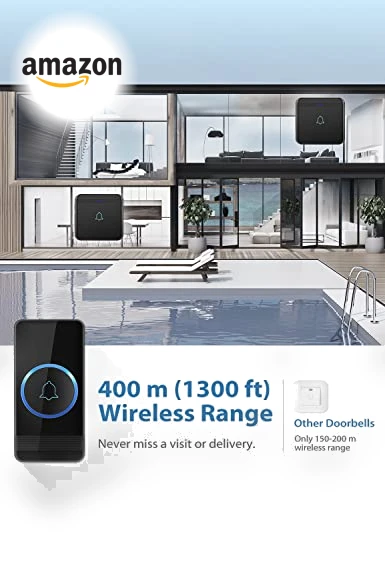 Wireless Doorbell Kit with 2 Plug-In Receivers, 52 Melodies, and LED Flash — Kits, AVANTEK