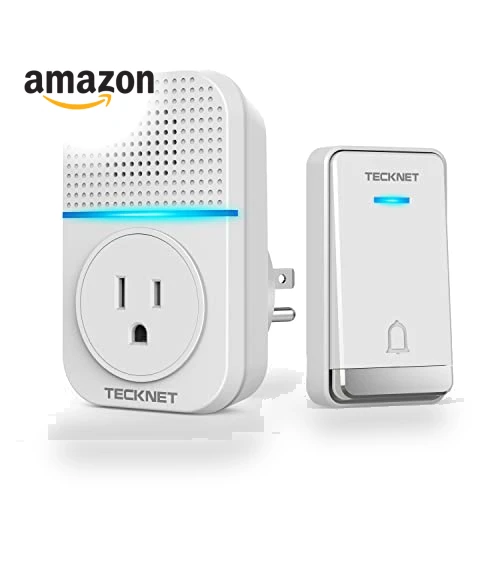 Wireless Doorbell with 60 Ringtones, 1300ft Range, Waterproof — Kits, TECKNET