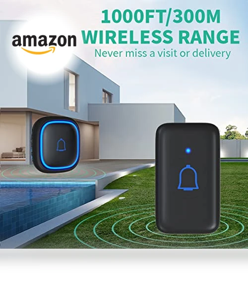 Wireless Doorbell with 56 Chimes, IP66 Waterproof, 1000ft Range — Kits, LetsWill