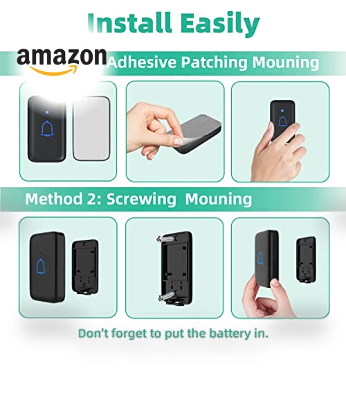 Wireless Doorbell with 56 Chimes, IP66 Waterproof, 1000ft Range — Kits, LetsWill