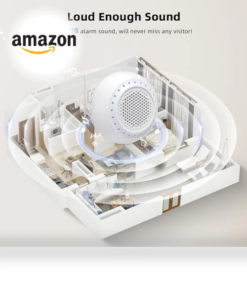 Wireless Doorbell Kit with 32 Ringtones, 1000ft Range, LED Flash — Kits, PHYSEN