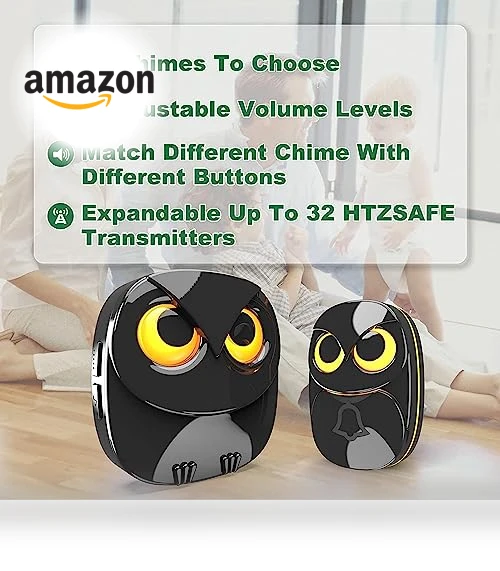 Wireless Doorbell with 1000 Feet Range, Weatherproof IP55 — Push Buttons
