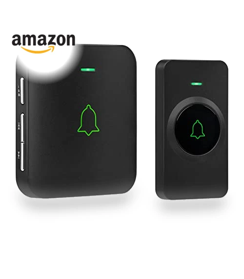 Wireless Doorbell with 52 Melodies, 1000ft Range, Waterproof — Chimes, AVANTEK