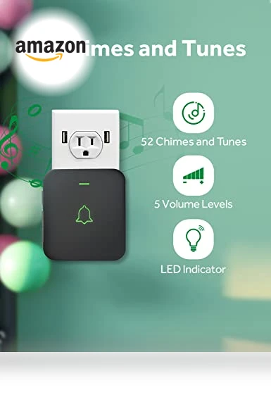 Wireless Doorbell with 52 Melodies, 1000ft Range, Waterproof — Chimes, AVANTEK