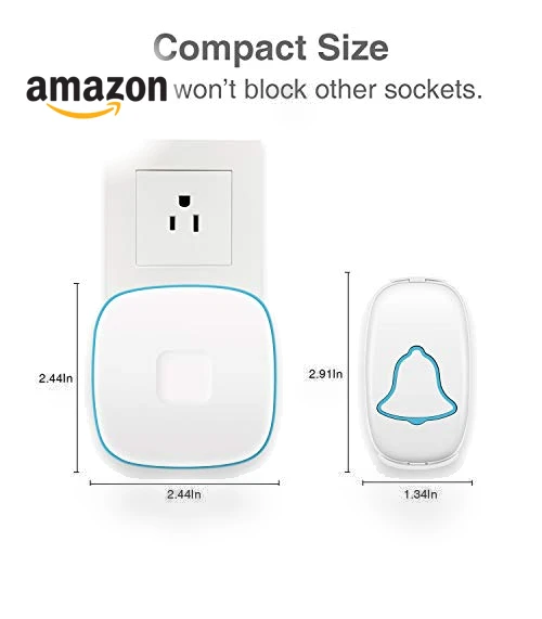 Wireless Doorbell with 38 Melodies and LED Flash, Waterproof, 1000-Foot Range — Kits, BO YING