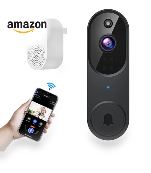 Wi-Fi Video Doorbell Camera with Two Way Audio, AI Motion Detection, Night Vision — Smart Home Security, Shenzhen Puge Electronics Co., Ltd.
