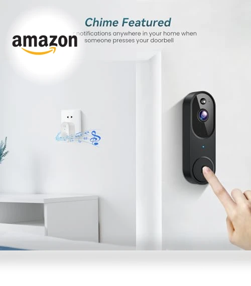 Wi-Fi Video Doorbell Camera with Two Way Audio, AI Motion Detection, Night Vision — Smart Home Security, Shenzhen Puge Electronics Co., Ltd.