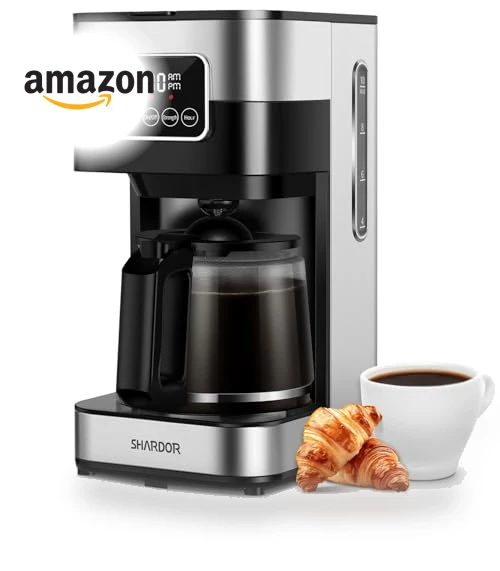 10-Cup Programmable Coffee Maker with Strong Brew Option — Coffee Makers, SHARDOR