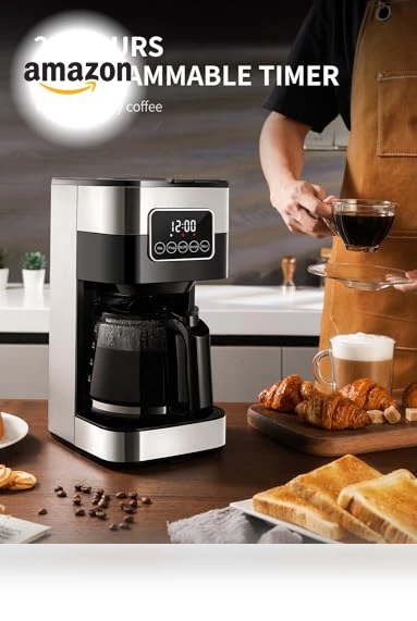10-Cup Programmable Coffee Maker with Strong Brew Option — Coffee Makers, SHARDOR