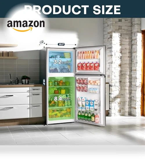 11.6 Cu.Ft. Double Door Refrigerator with Top Freezer — Cooling Solutions, Upstreman