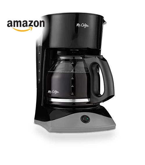 12-Cup Black Coffee Maker with Auto Pause and Glass Carafe — Coffee Makers, Mr. Coffee