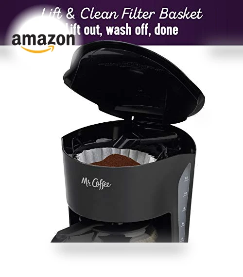 12-Cup Black Coffee Maker with Auto Pause and Glass Carafe — Coffee Makers, Mr. Coffee