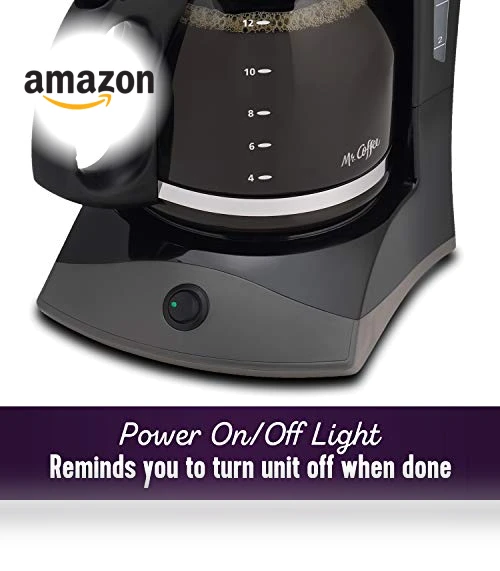 12-Cup Black Coffee Maker with Auto Pause and Glass Carafe — Coffee Makers, Mr. Coffee