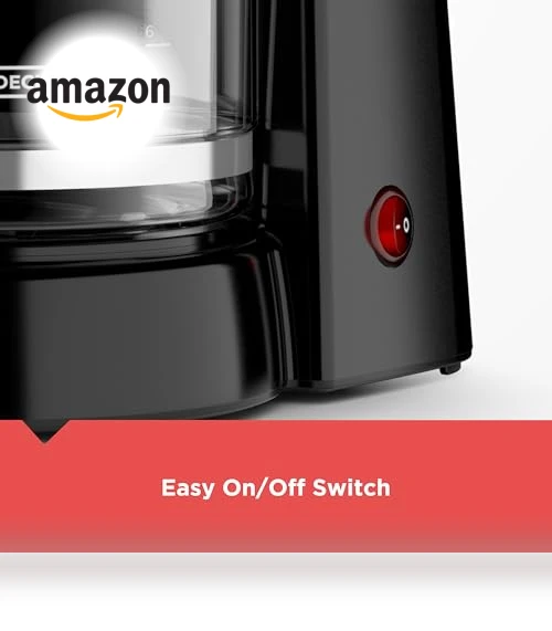 12-Cup Coffee Maker with Easy On/Off Switch, Non-Drip Carafe — Coffee Makers, BLACK+DECKER
