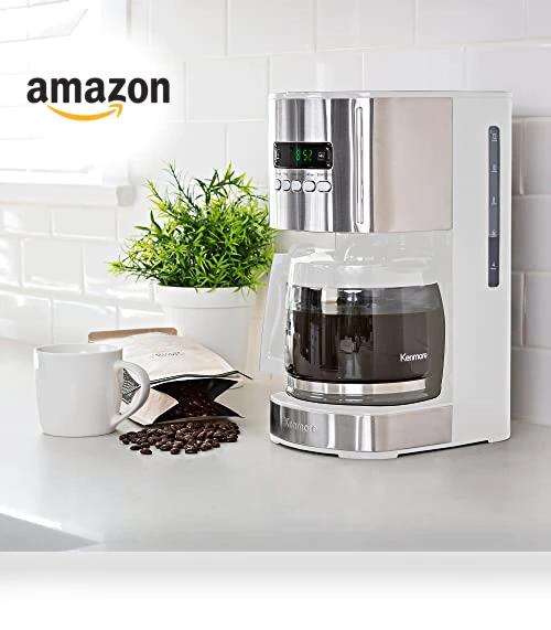 12 Cup Drip Coffee Machine with Programmable Timer and Aroma Control — Coffee Makers, Kenmore