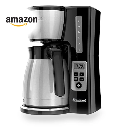 12 Cup Thermal Programmable Coffee Maker with Brew Strength and VORTEX Technology — Beverage Warmers, BLACK+DECKER