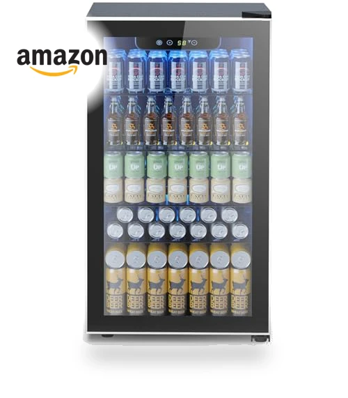 130 Can Beverage Refrigerator Cooler, 3.2 Cu.Ft Drink Fridge with Adjustable Temperature — Drink Coolers, Electactic