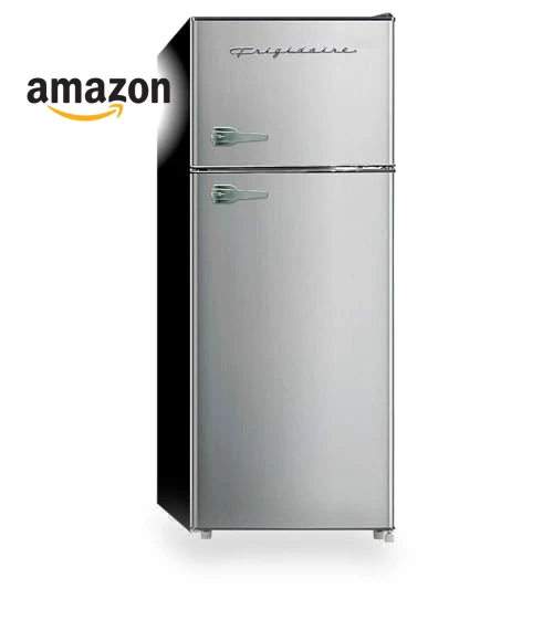 2 Door Apartment Size Refrigerator Freezer Combo, 7.5 cu ft, Stainless Steel — Cooling Solutions, Frigidaire