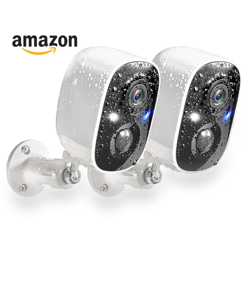 2K Wireless Outdoor Security Camera with Color Night Vision and AI Motion Detection — Motion Sensors, GMK