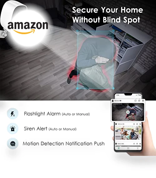 2K Wireless Outdoor Security Camera with Color Night Vision and AI Motion Detection — Motion Sensors, GMK