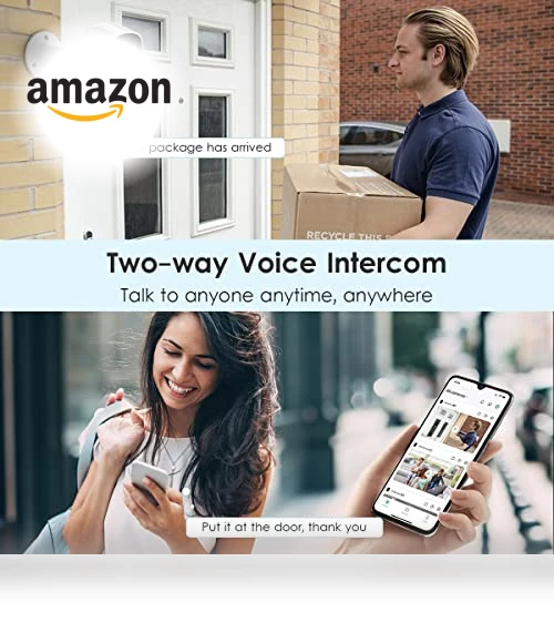 2K Wireless Outdoor Security Camera with Color Night Vision and AI Motion Detection — Motion Sensors, GMK