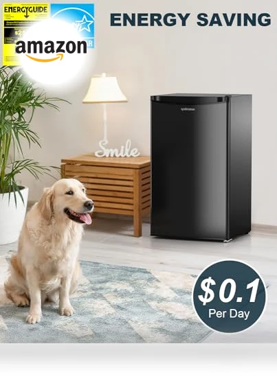 3.2 Cu.Ft Mini Fridge with Freezer, Adjustable Thermostat, Single Door Compact Refrigerator — Mini Fridges, Upstreman