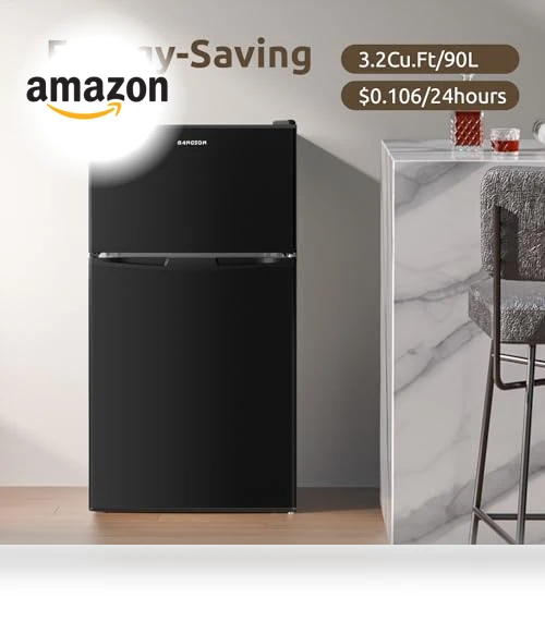 Mini Fridge with Freezer, 2 Door Small Refrigerator, 3.2 CU.FT — Mini Fridges, BANGSON