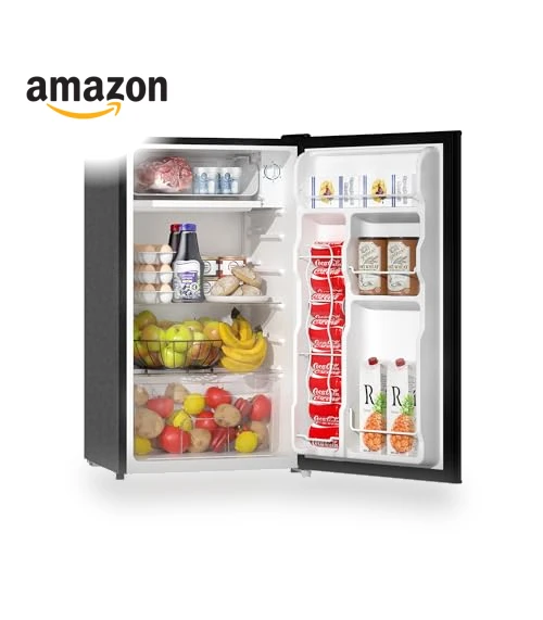 Mini Fridge with Freezer, 3.2Cu.Ft, Single Door Small Refrigerator, Energy-Efficient, Low Noise — Mini Fridges, BANGSON