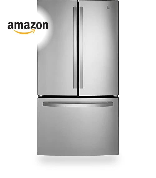 36" French Door Refrigerator with Internal Water Dispenser, Spill-Proof Shelves — Cooling Solutions, GE