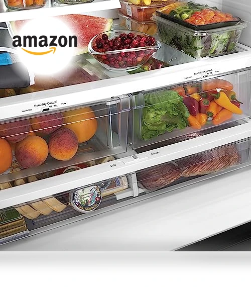 36" French Door Refrigerator with Internal Water Dispenser, Spill-Proof Shelves — Cooling Solutions, GE