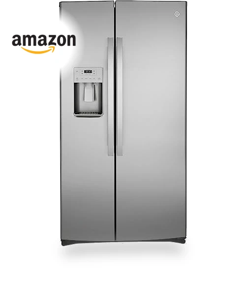 36 Inch Side by Side Refrigerator with LED Lighting and Hidden Hinge — Cooling Solutions, GE