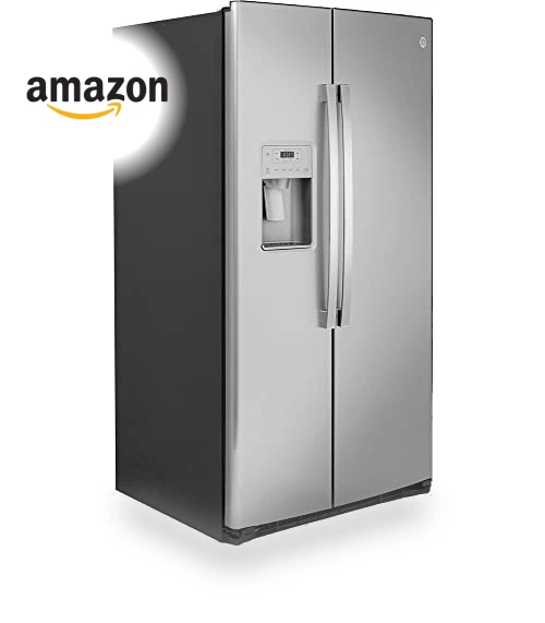 36 Inch Side by Side Refrigerator with LED Lighting and Hidden Hinge — Cooling Solutions, GE
